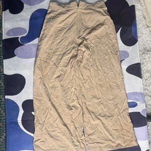 SHEIN Stone Beige High-Waist Wide Leg Pants